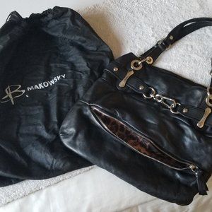 B Makowsky Leather Handbag